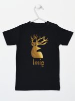 na boże narodzenie z imieniem koszulka z krótkim rękawem kolor czarny 152