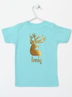 na boże narodzenie z imieniem koszulka z krótkim rękawem kolor miętowy 152