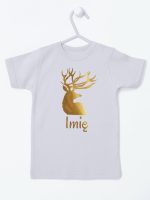 na boże narodzenie z imieniem koszulka z krótkim rękawem kolor szary 152