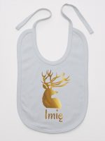 na boże narodzenie z imieniem śliniak niemowlęcy kolor szary 152