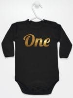 na pierwsze urodziny body z długim rękawem kolor czarny 039