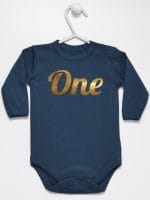na pierwsze urodziny body z długim rękawem kolor granatowy 039