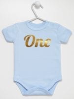 na pierwsze urodziny body z krótkim rękawem kolor błękitny 039