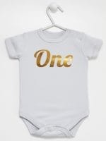 na pierwsze urodziny body z krótkim rękawem kolor szary 039