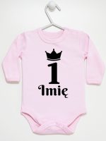 na pierwsze urodziny jedynka z imieniem body z długim rękawem kolor różowy 159 na pierwsze urodziny jedynka z imieniem body z długim rękawem kolor różowy 159