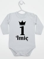 na pierwsze urodziny jedynka z imieniem body z długim rękawem kolor szary 159 na pierwsze urodziny jedynka z imieniem body z długim rękawem kolor szary 159