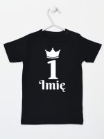 na pierwsze urodziny jedynka z imieniem koszulka z krótkim rękawem kolor czarny 159