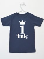 na pierwsze urodziny jedynka z imieniem koszulka z krótkim rękawem kolor granatowy 159
