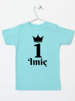 na pierwsze urodziny jedynka z imieniem koszulka z krótkim rękawem kolor miętowy 159