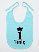 na pierwsze urodziny jedynka z imieniem śliniak niemowlęcy kolor miętowy 159