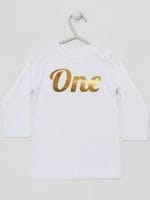 na pierwsze urodziny koszulka z długim rękawem kolor biały 039