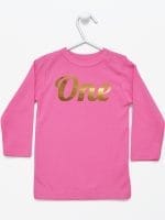 na pierwsze urodziny koszulka z długim rękawem kolor ciemny różowy 039