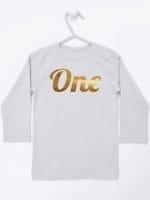 na pierwsze urodziny koszulka z długim rękawem kolor szary 039