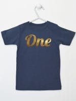 na pierwsze urodziny koszulka z krótkim rękawem kolor granatowy 039