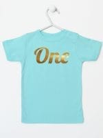 na pierwsze urodziny koszulka z krótkim rękawem kolor miętowy 039