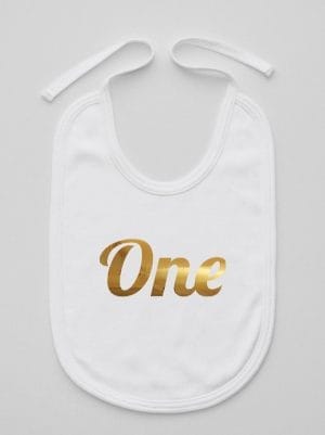 na pierwsze urodziny śliniak niemowlęcy kolor biały 039