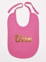 na pierwsze urodziny śliniak niemowlęcy kolor ciemny różowy 039