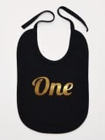 na pierwsze urodziny śliniak niemowlęcy kolor czarny 039