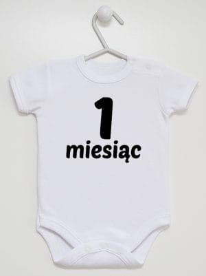 na pierwszy miesiąc body z krótkim rękawem kolor biały 013