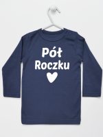 na pół roczku koszulka z długim rękawem kolor granatowy 073