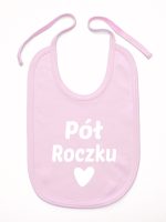 na pół roczku śliniak niemowlęcy kolor różowy 073