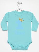 na roczek jedynka niebieska z imieniem body z długim rękawem kolor miętowy 172