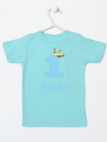 na roczek jedynka niebieska z imieniem koszulka z krótkim rękawem kolor miętowy 172