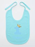 na roczek jedynka niebieska z imieniem śliniak niemowlęcy kolor miętowy 172