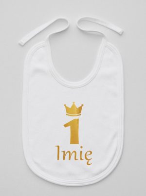 na roczek jedynka z imieniem śliniak niemowlęcy kolor biały 142