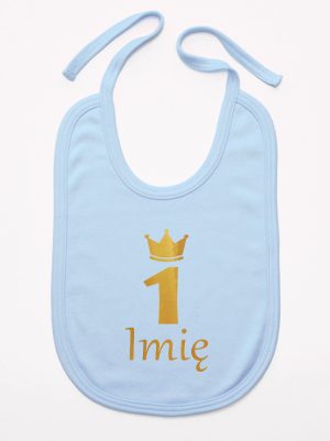 na roczek jedynka z imieniem śliniak niemowlęcy kolor błękitny 142