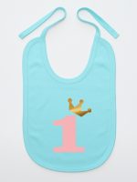 na roczek jedynką z koroną śliniak niemowlęcy kolor miętowy 151