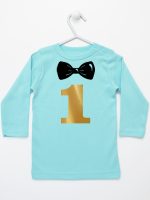 na roczek jedynka z muchą koszulka z długim rękawem kolor miętowy 218