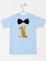 na roczek jedynka z muchą koszulka z krótkim rękawem kolor błękitny 218