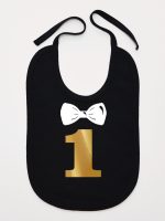 na roczek jedynka z muchą śliniak niemowlęcy kolor czarny 218