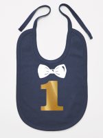 na roczek jedynka z muchą śliniak niemowlęcy kolor granatowy 218