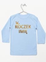 na roczek z imieniem dziecka koszulka z długim rękawem kolor błękitny 029