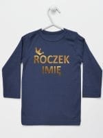 na roczek z imieniem dziecka koszulka z długim rękawem kolor granatowy 029