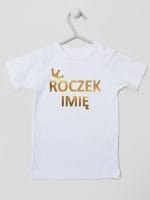 na roczek z imieniem dziecka koszulka z krótkim rękawem kolor biały 029
