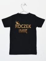 na roczek z imieniem dziecka koszulka z krótkim rękawem kolor czarny 029