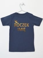 na roczek z imieniem dziecka koszulka z krótkim rękawem kolor granatowy 029