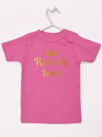 na roczek z imieniem i koroną koszulka z krótkim rękawem kolor ciemny różowy 219