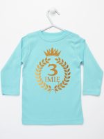 na tzrecie urodziny z laurami nadruk złoty koszulka z długim rękawem kolor miętowy 200