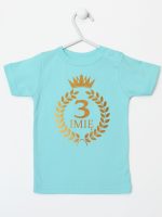 na tzrecie urodziny z laurami nadruk złoty koszulka z krótkim rękawem kolor miętowy 200