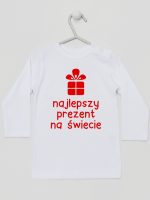 najlepszy prezent na świecie koszulka z długim rękawem kolor biały 077