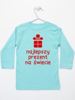 najlepszy prezent na świecie koszulka z długim rękawem kolor miętowy 077