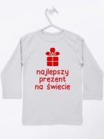 najlepszy prezent na świecie koszulka z długim rękawem kolor szary 077