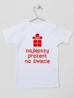 najlepszy prezent na świecie koszulka z krótkim rękawem kolor biały 077