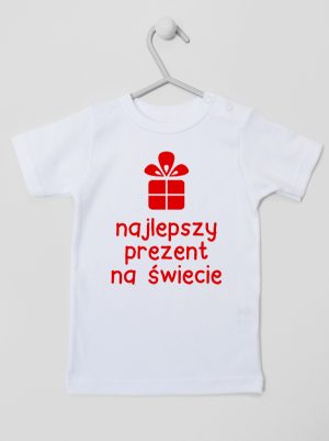 najlepszy prezent na świecie koszulka z krótkim rękawem kolor biały 077