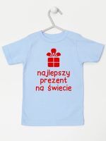 najlepszy prezent na świecie koszulka z krótkim rękawem kolor błękitny 077