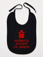 najlepszy prezent na świecie śliniak niemowlęcy kolor czarny 077 najlepszy prezent na świecie śliniak niemowlęcy kolor czarny 077